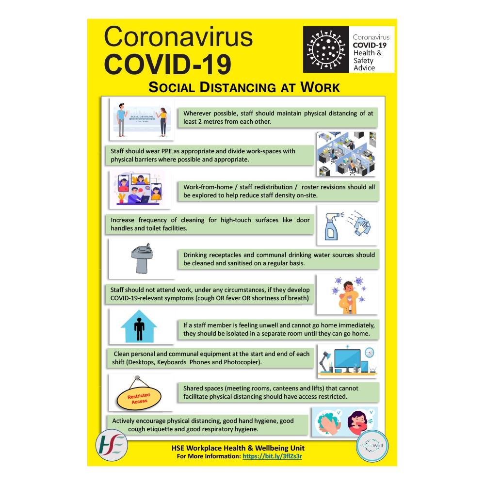 COVID19 Social Distancing At Work Sign